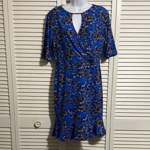 Taylor Blue Floral Midi Dress